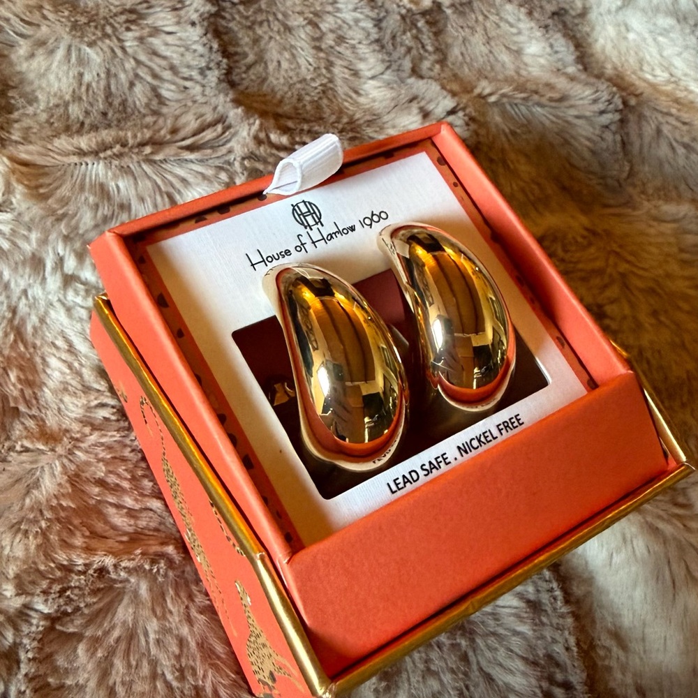 House of Harlow 1960 Chunky Gold Earrings